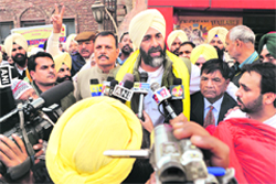 Taking into account the huge voter turnout, most of the panelists on TV feel that Manpreet Badal’s PPP will cut into SAD-Akali votes Photo: AFP