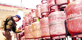 The stolen cylinders that were recovered on Saturday.