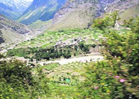A view of the Chandra-Bhaga valley in Lahaul-Spiti district