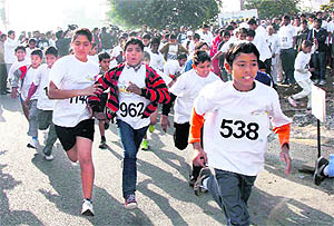 A marathon organised by Medanata Hospital to increase awareness about obesity in Gurgaon on Sunday.