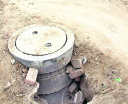 The sewerage being laid in Ward 12 in Jalandhar