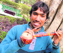 Vijay Yamla with his toombi.