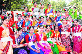 Girl students of Scholars Home in Dehradun during their annual sports meet