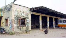 Poor condition of the Shahkot bus stand.