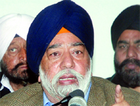 DSGMC president Paramjit Singh Sarna addresses a press conference in New Delhi on Tuesday.