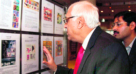 Dr SY Qureshi, Chief Election Commissioner, at the inaugural function of the 3rd Level Philatelic Exhibition in Gurgaon on Tuesday.