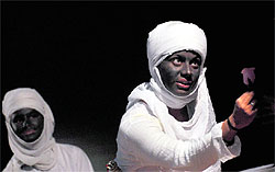 Students of the Government College for Women, Ludhiana, stage a play Merchant of Venice on Tuesday