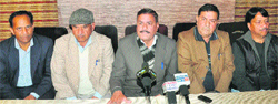 Expelled BJP MLAs address mediapersons in Jammu 