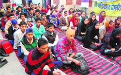 Participants at the free JET coaching camp in Amritsar
