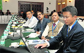 Experts of forestry training attend a Central Academy for State Forest Service 's workshop in Dehradun. 