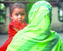 Rukhsar, the last known polio victim in India, from Howrah, West Bengal. 