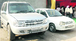 The vehicles that were recovered from the gang in Mandi Gobindgarh