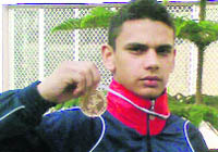 Rahul, a trainee of the Sports Authority of India.