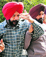 Constable Vajinder Singh being produced in a court in Sector 17, Chandigarh