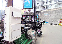 Electricity meters have been shifted to poles by the Uttarakhand Power Corporation in Mussoorie