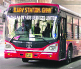 A low-floor bus. 