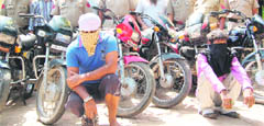 A vehicle-lifter in the police net.