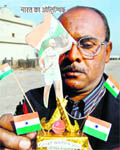 Artist Jagmohan Kanojia congratulates the team for qualifying for the Olympics with his creation.