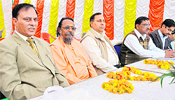 Experts during a sports seminar at SNMJN College in Haridwar on Monday. 