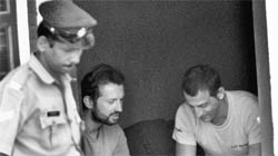 Italian marines Salvatore Girone and Massimiliano Latorre (R) in Kochi