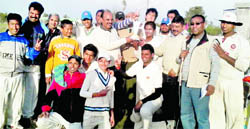 The Tanush Academy Cricket team that won the Vasdev Memorial Cricket Tournament in Dehradun