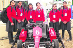 Students of class X of Spring Dale School at a science fair organised by the Gulzar Group of Institutes.