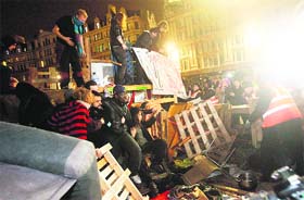 The Occupy London camp outside St Pauls Cathedral being cleared on Tuesday