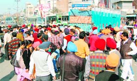 Residents at the accident site in Amritsar on Thursday