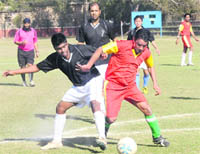 Players in action during a tourney at Sector 17, Chandigarh