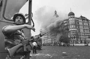 A file picture of the Mumbai terror attack in 2008