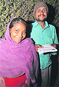 Suman with her husband.