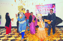 The Holi Milan function under way in 