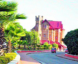 Amar Mahal Palace in Jammu which has now been converted into a museum. It was built in the 19th century for Raja Amar Singh by a French architect. The palace was donated to the Hari-Tara Charitable Trust by Dr Karan Singh for use as a museum. It has many exhibits, including a golden throne weighing 120 kg, miniature paintings and a library of antique books