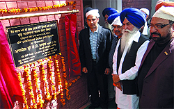 Deputy Commissioner Kamal Kishore Yadav inaugurates the Red Cross Jagat Parkash Sarai on the premises of the Civil Hospital in Bathinda on Saturday