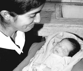 The newborn who was found near Basouli village at Lalru on Friday night