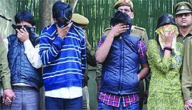 The accused in police custody.