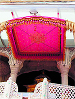he balcony at Akal Takht where Guru Granth Sahib has been installed