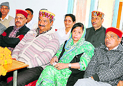 HLP leaders address a meeting at Hamirpur on Sunday