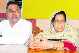 The mother of the main accused in a Dalit girls gang rape case in Kartarpur addresses mediapersons