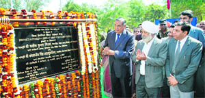 Justice SK Mittal and Justice KS Ahluwalia of the Punjab and Haryana High Court, at the foundation laying ceremony of the district alternative dispute resolution centre in Kurukshetra. 
