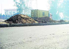 Exit points on the road leading to Jaipura village have been blocked