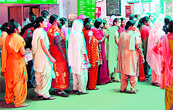 A long queue of patients at Jallianwala Bagh memorial Hospital in Amritsar