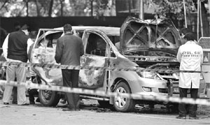 The attack on this vehicle belonging to the Embassy of Israel in New Delhi could not be prevented in the absence of actionable intelligence