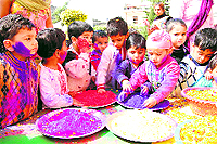 Kids of Rising Star School celebrate Holi