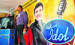 A participant during preliminary auditions of Indian Idol season six at Rani Ka Bagh in Amritsar on Friday