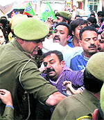 Protesters in Jammu