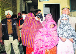 The accused in the custody of the Ludhiana police on Friday.