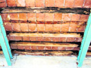 The near collapsing building of a government school at Gorsian village near Jagraon. 