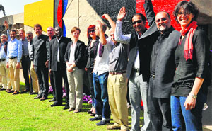 The team at the Chandigarh College of Architecture 