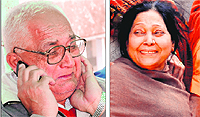 Dharam Pal Sharma (left) and his wife